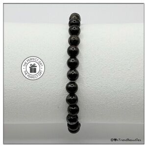 Bronzite Semi-Precious Bead Stretch Bracelet
